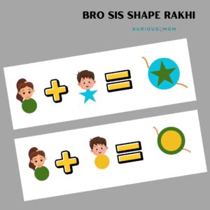 Bro Sis shape rakhi Printable worksheet