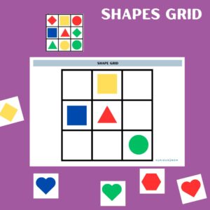 Color and Shape Grid printable worksheet
