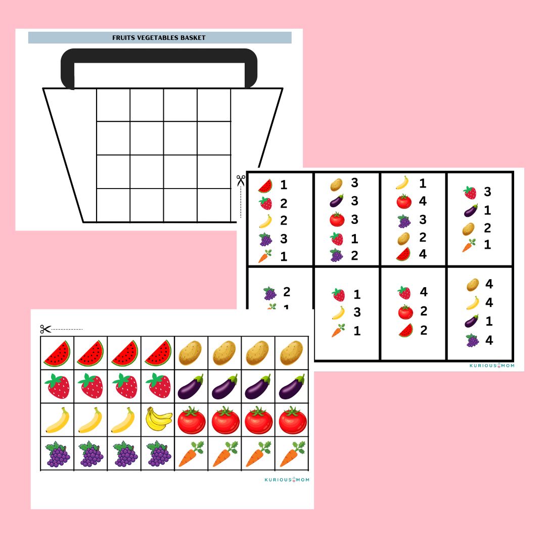 Fruits vegetables basket Activity worksheet - Image 3