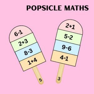 Popsicle Maths Printable worksheet