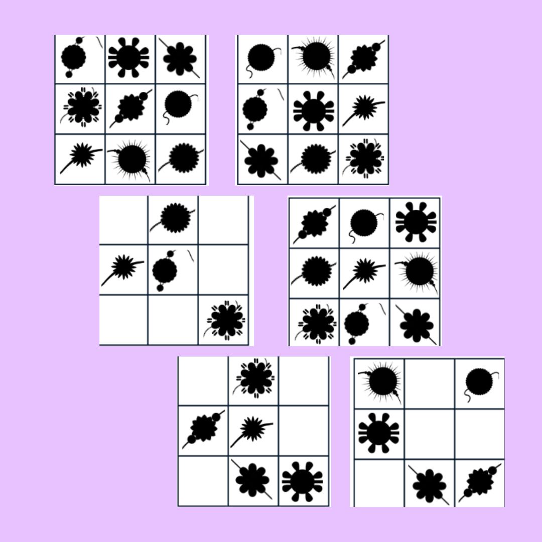 Rakhi shadow grid Printable worksheet - Image 3