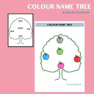 Colour name tree printable worksheet