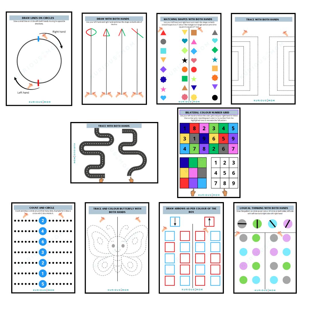 10-in-1 Brain gym worksheets - Image 2