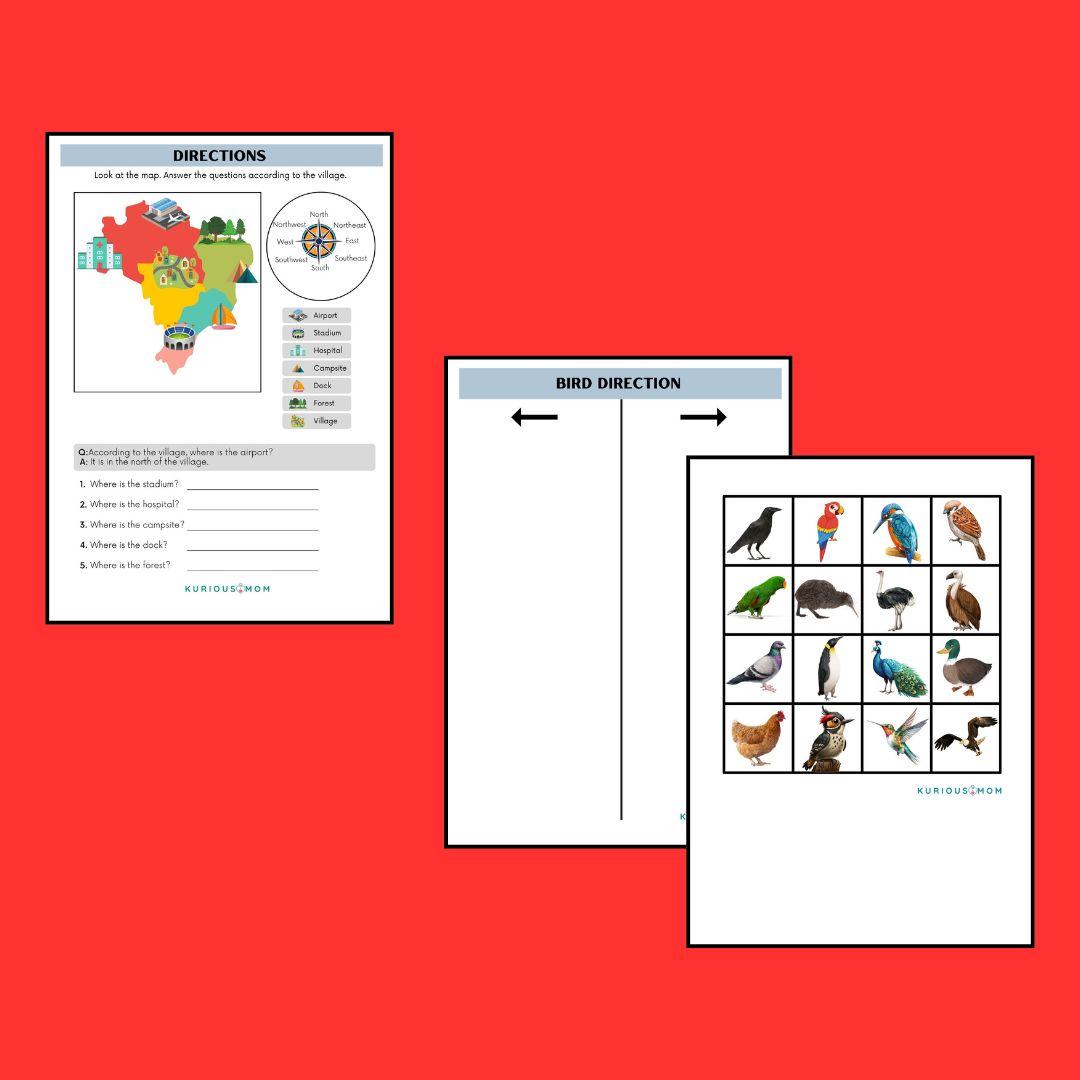 Direction Worksheets for Kids (10 Activities Bundle) - Image 7