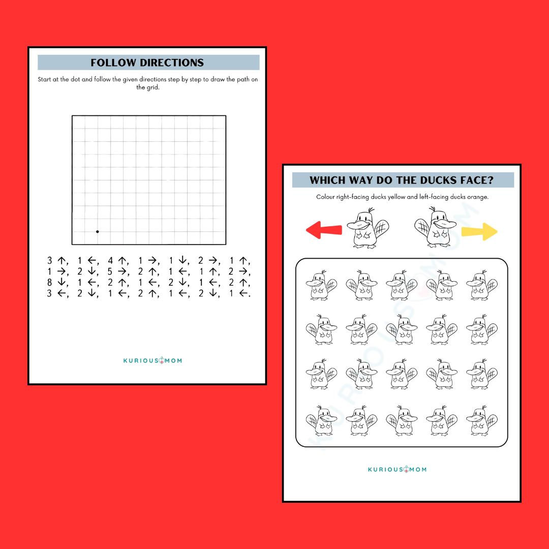 Direction Worksheets for Kids (10 Activities Bundle) - Image 6
