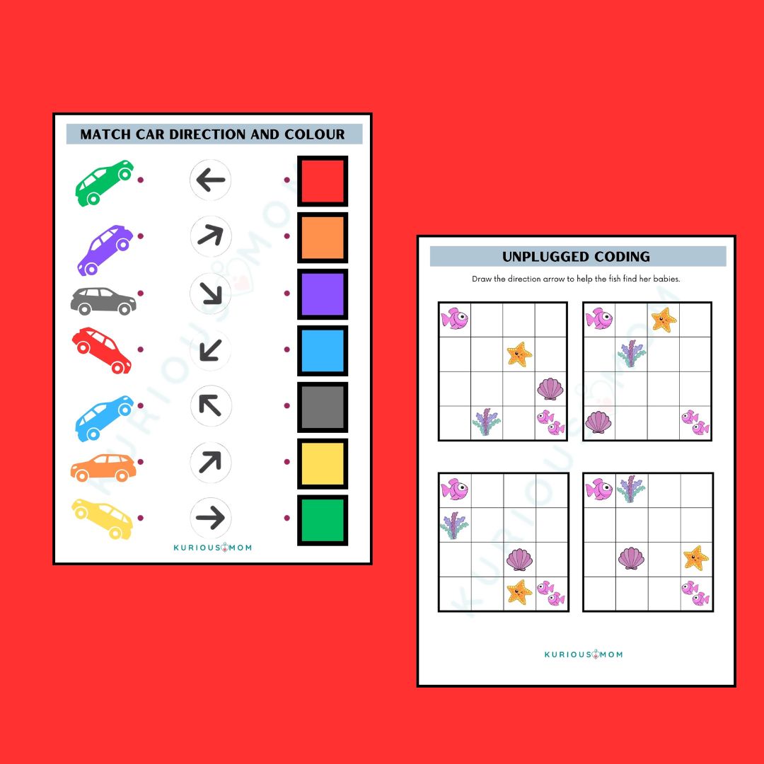 Direction Worksheets for Kids (10 Activities Bundle) - Image 5