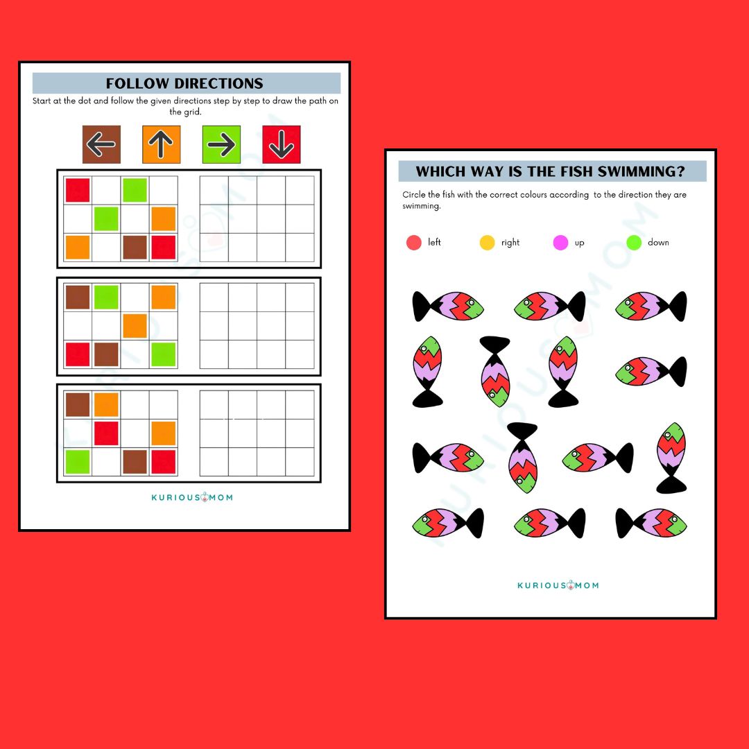 Direction Worksheets for Kids (10 Activities Bundle) - Image 4