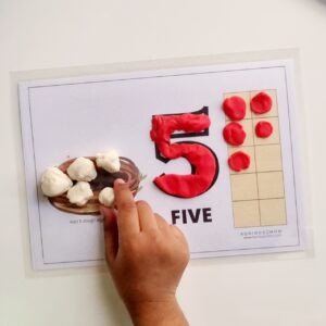 Dough Number cards 3 yr+ kids KMACT045
