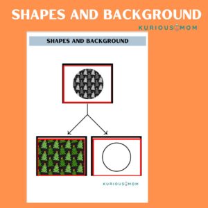 Shapes and background printable worksheet