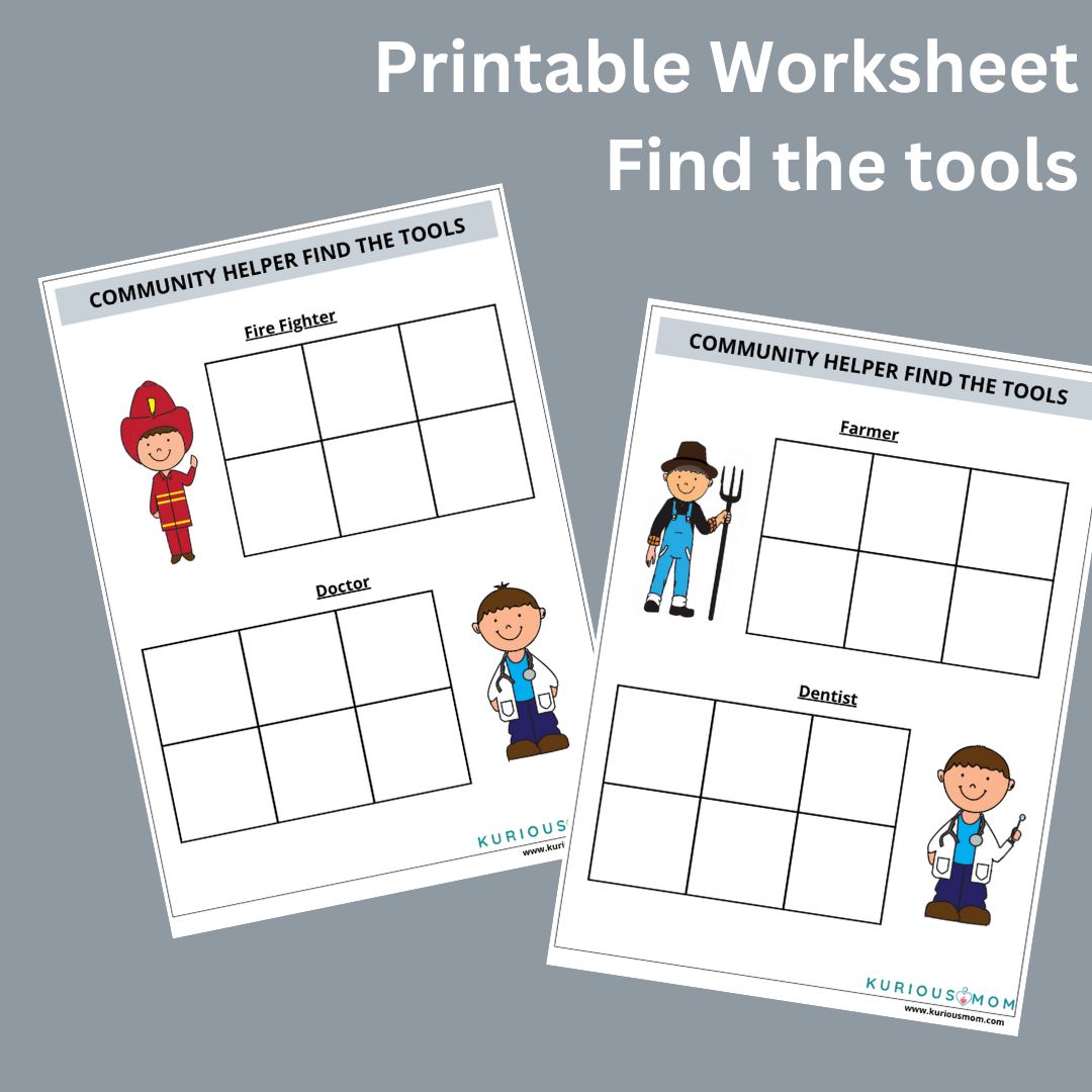 Community Helper: Find the Tools printable worksheet