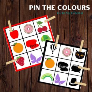 Pin the colours printable worksheet
