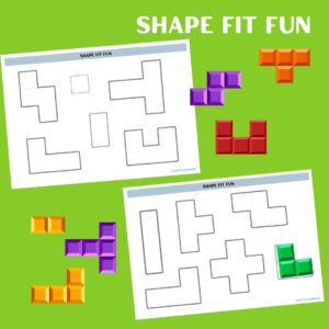 Shape Fit Fun Activity printable worksheet