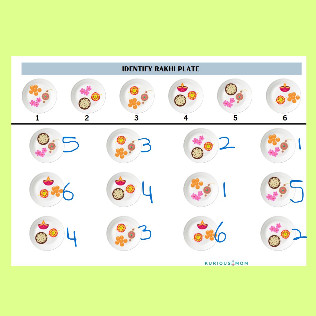 Identify rakhi plate Printable worksheet - Image 2