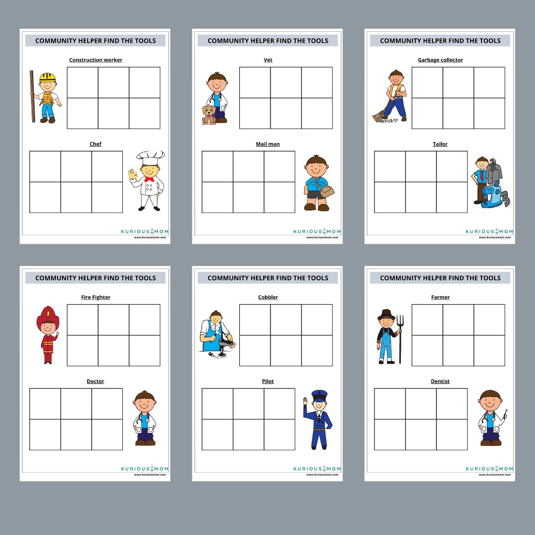 Community Helper: Find the Tools printable worksheet - Image 2