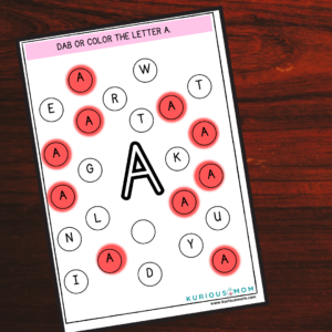 Dab or colour capital Alphabet Downloadable Printable Worksheet