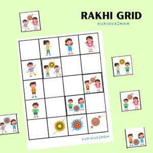 Rakhi grid Printable worksheet