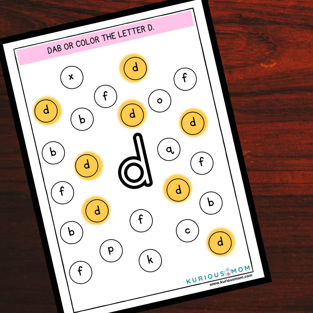 Dab or colour small Alphabet Downloadable Printable Worksheet