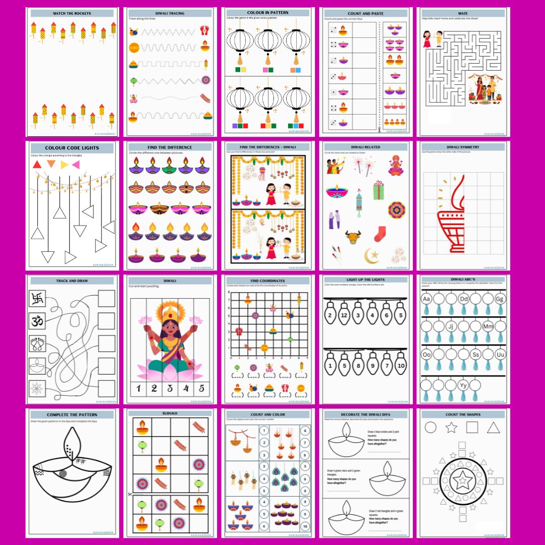 Diwali printable worksheet - Image 2