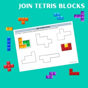 Join tetris blocks printable worksheet