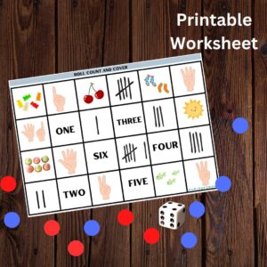 Count and cover Downloadable Printable worksheet