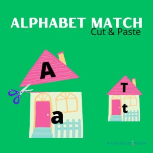 Alphabet house printable worksheet
