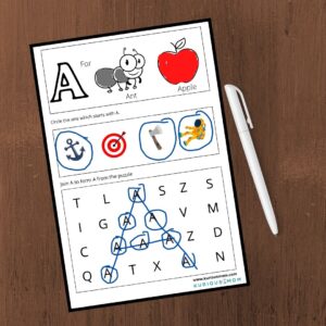 Alphabet Activity Downloadable Printable Worksheet
