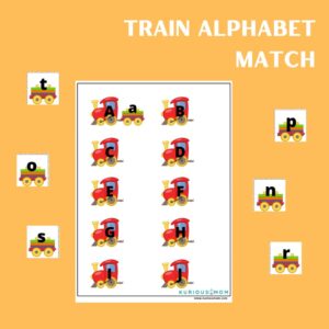Train Alphabet Match Printable worksheet