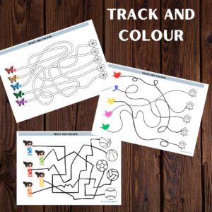 Track and colour printable worksheet