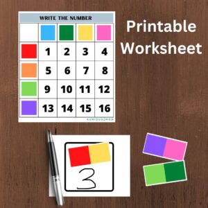 Write the number Downloadable Printable worksheet