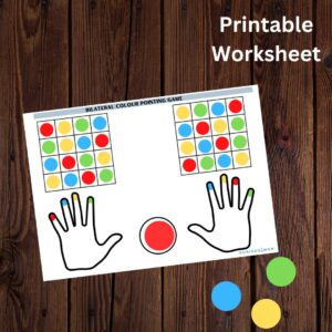Bilateral colour pointing Downloadable Printable worksheet