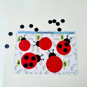 Count ladybug dots Activity KMACT070